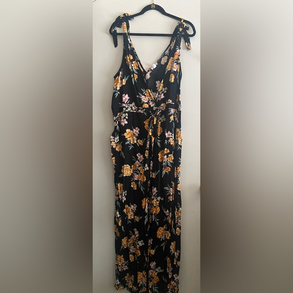 Xhilaration Jumpsuit with Flowers